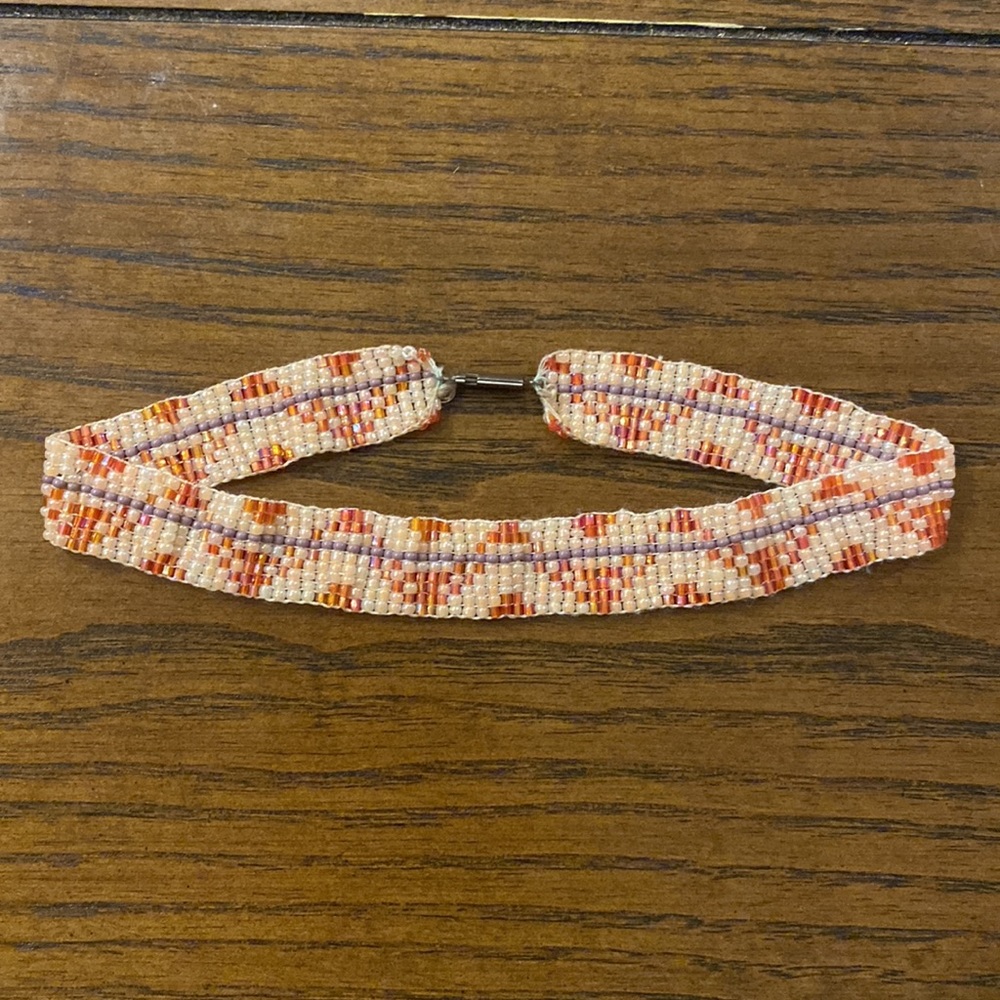 Oak seed bead choker